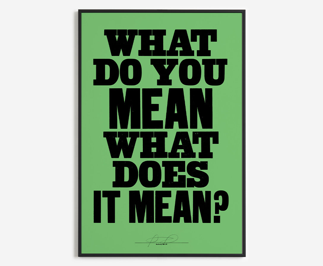 WHAT DO YOU MEAN (Green)