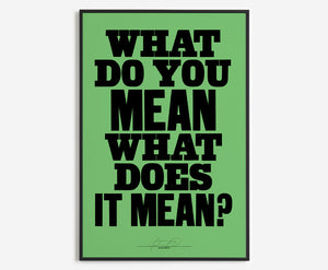 WHAT DO YOU MEAN (Green)