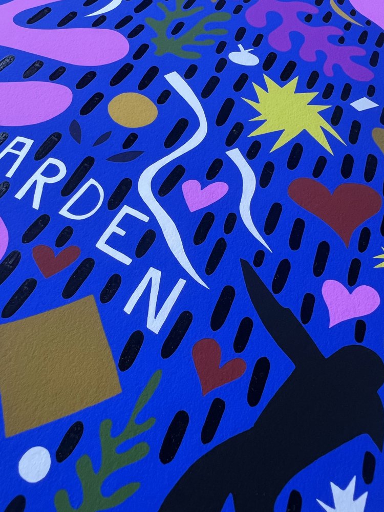 Meet Me In Matisse’s Garden (hand finished blue)