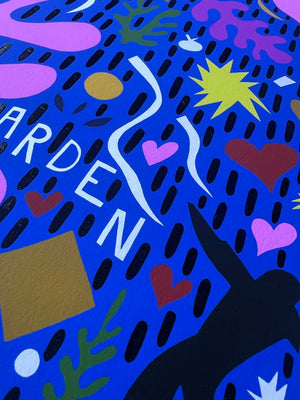 Meet Me In Matisse’s Garden (hand finished blue)