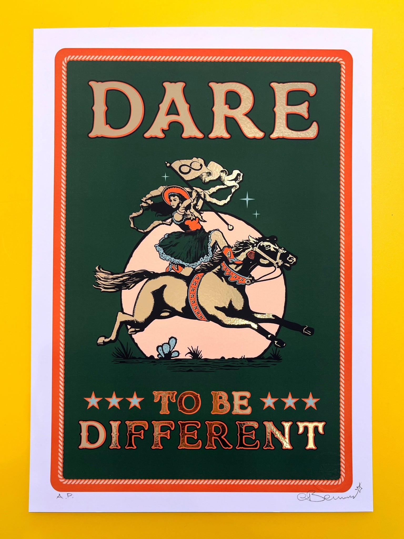 Dare To Be Different (green and orange)