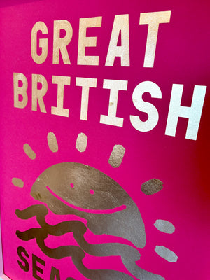 GREAT BRITISH SEASIDE (pink screen print)