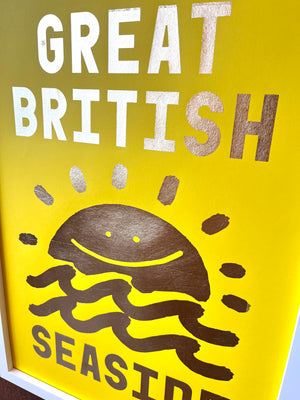 GREAT BRITISH SEASIDE (yellow screen print)