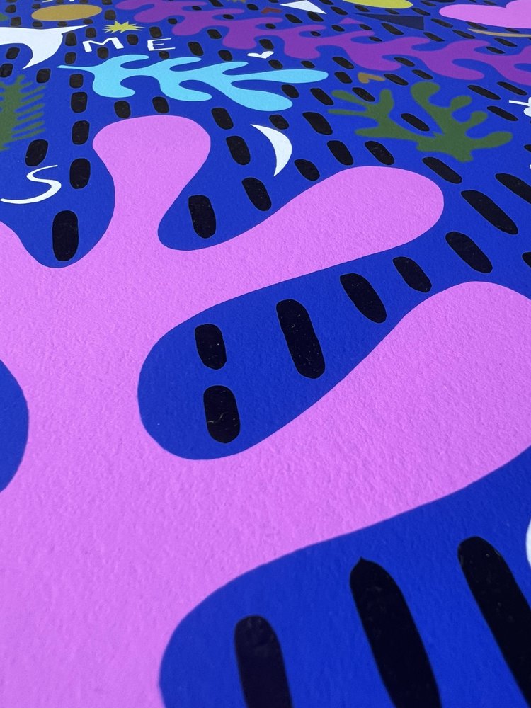 Meet Me In Matisse’s Garden (hand finished blue)