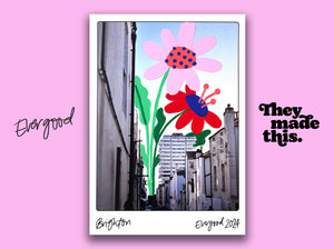 Brighton Alley Flowers - Hand Painted