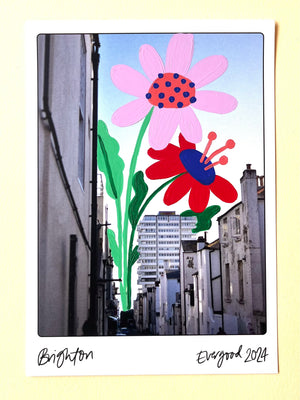 Brighton Alley Flowers - Hand Painted