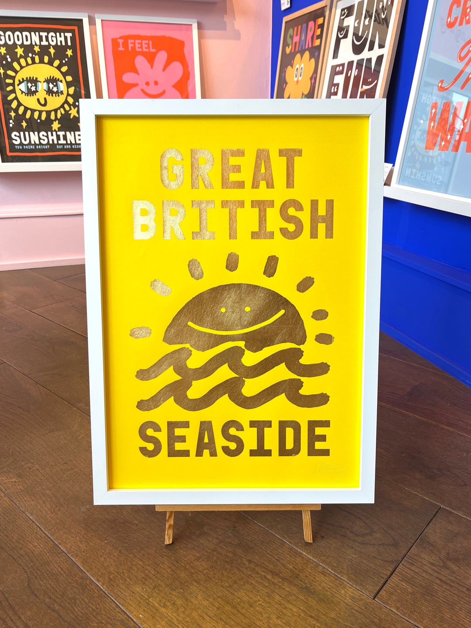 GREAT BRITISH SEASIDE (yellow screen print)