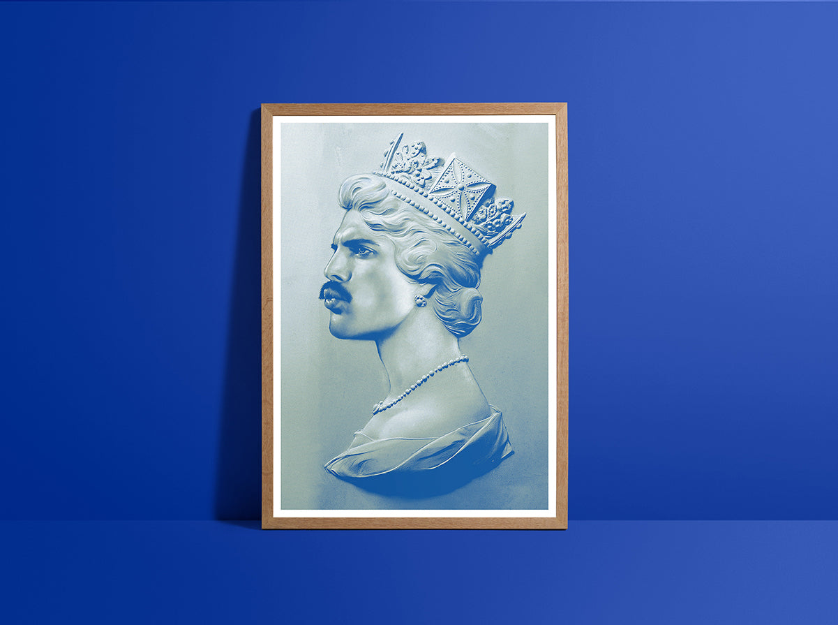 FREDDIE XL SCREEN PRINT BLUE