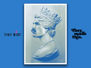 FREDDIE XL SCREEN PRINT BLUE