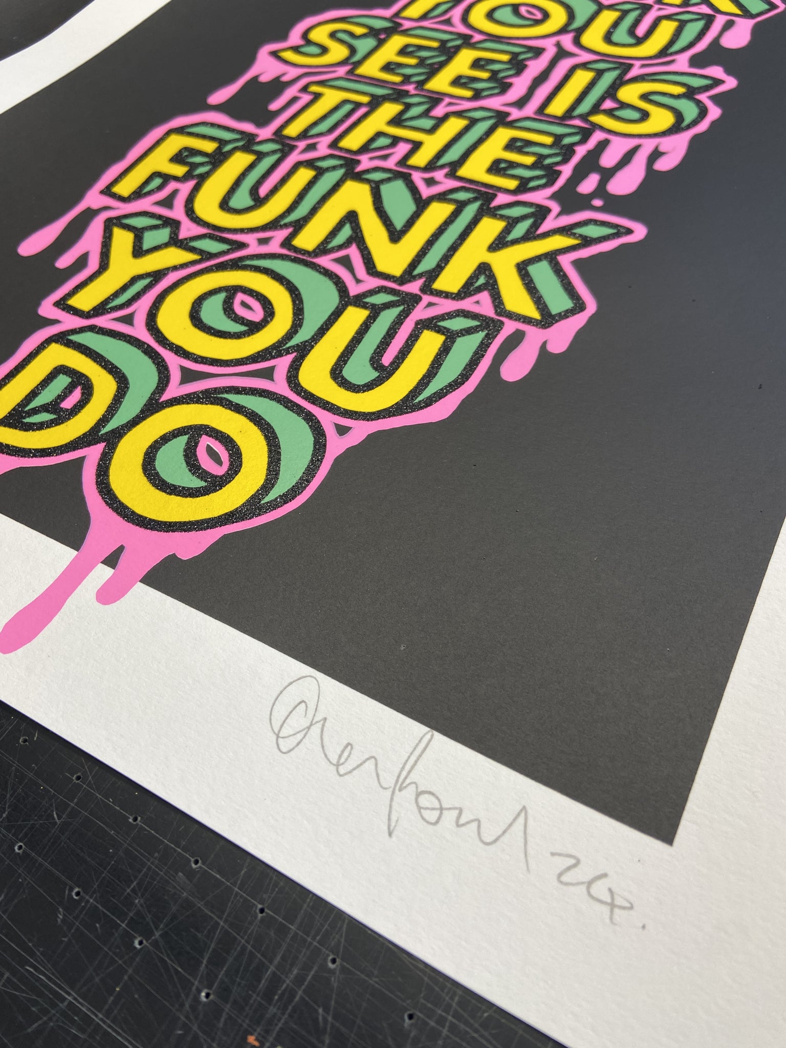 THE FUNK YOU SEE IS THE FUNK YOU DO (black glitter edition)