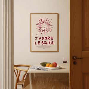 J'adore Le Soleil (brushstroke)