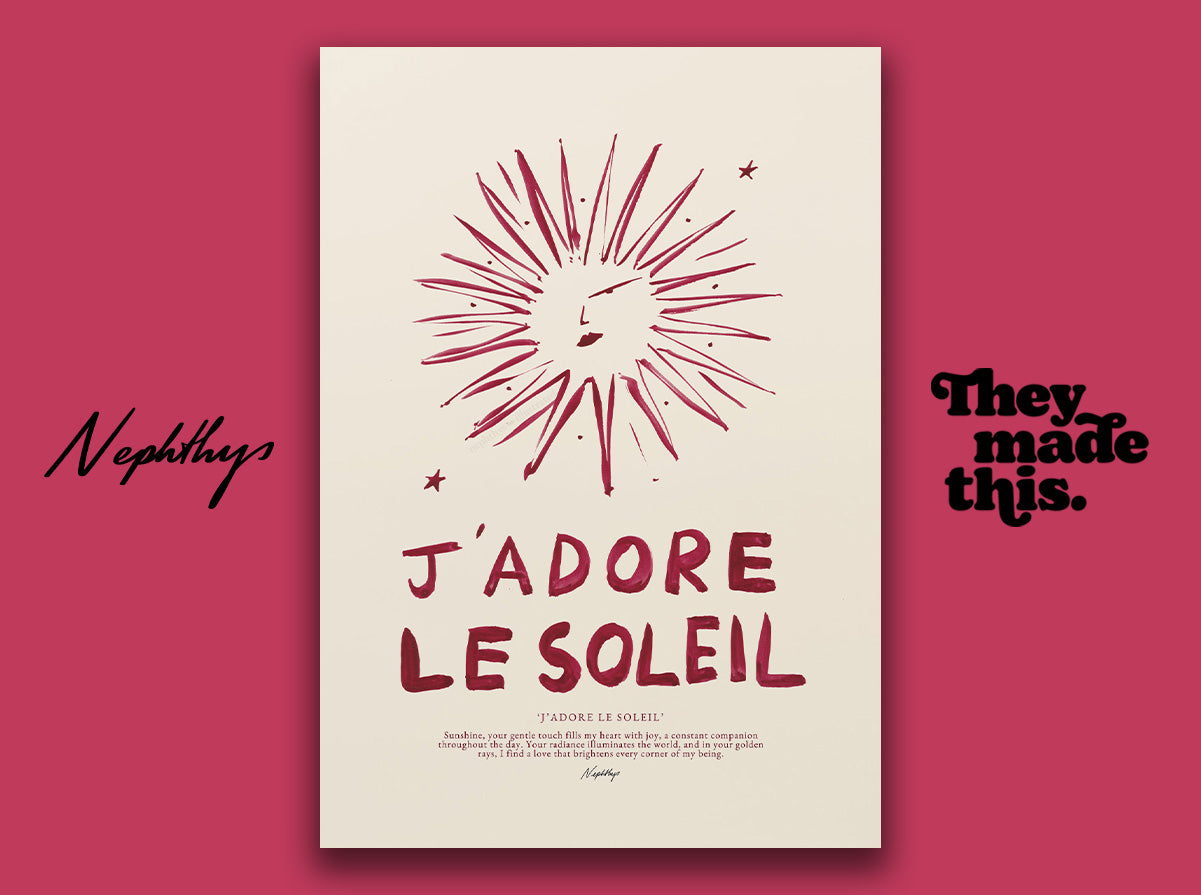 J'adore Le Soleil (brushstroke)