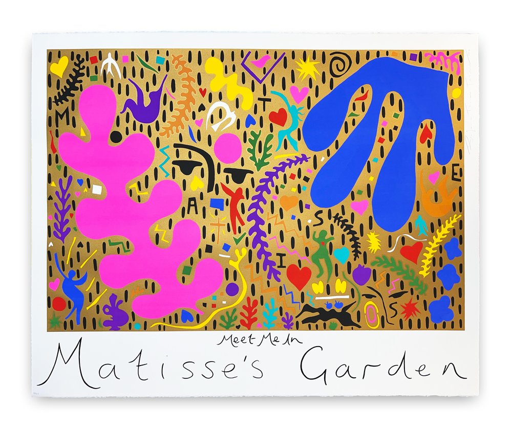 Meet me in Matisse’s garden (large format landscape screen print)