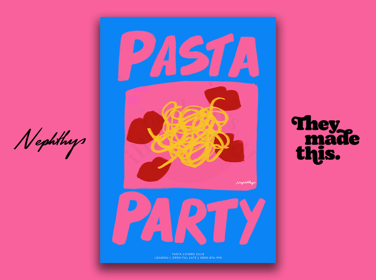 Pasta Party (Blue and pink edition)