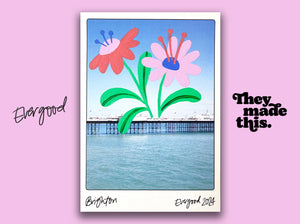 Pier Flowers 2 - Hand Painted