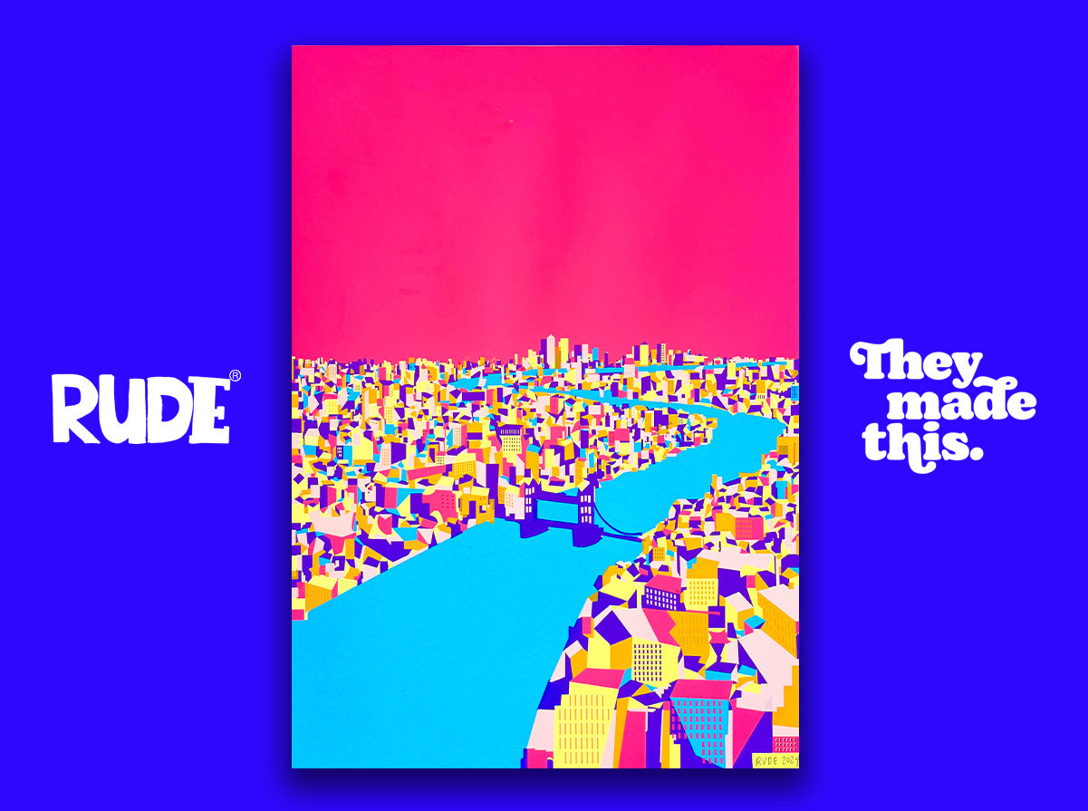 THAMES HOT PINK (screen print)