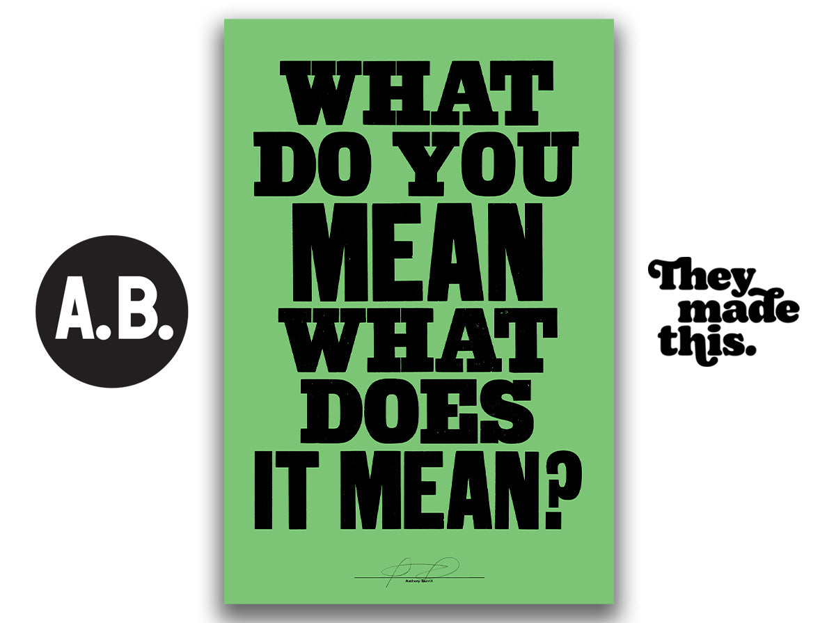 WHAT DO YOU MEAN (Green)