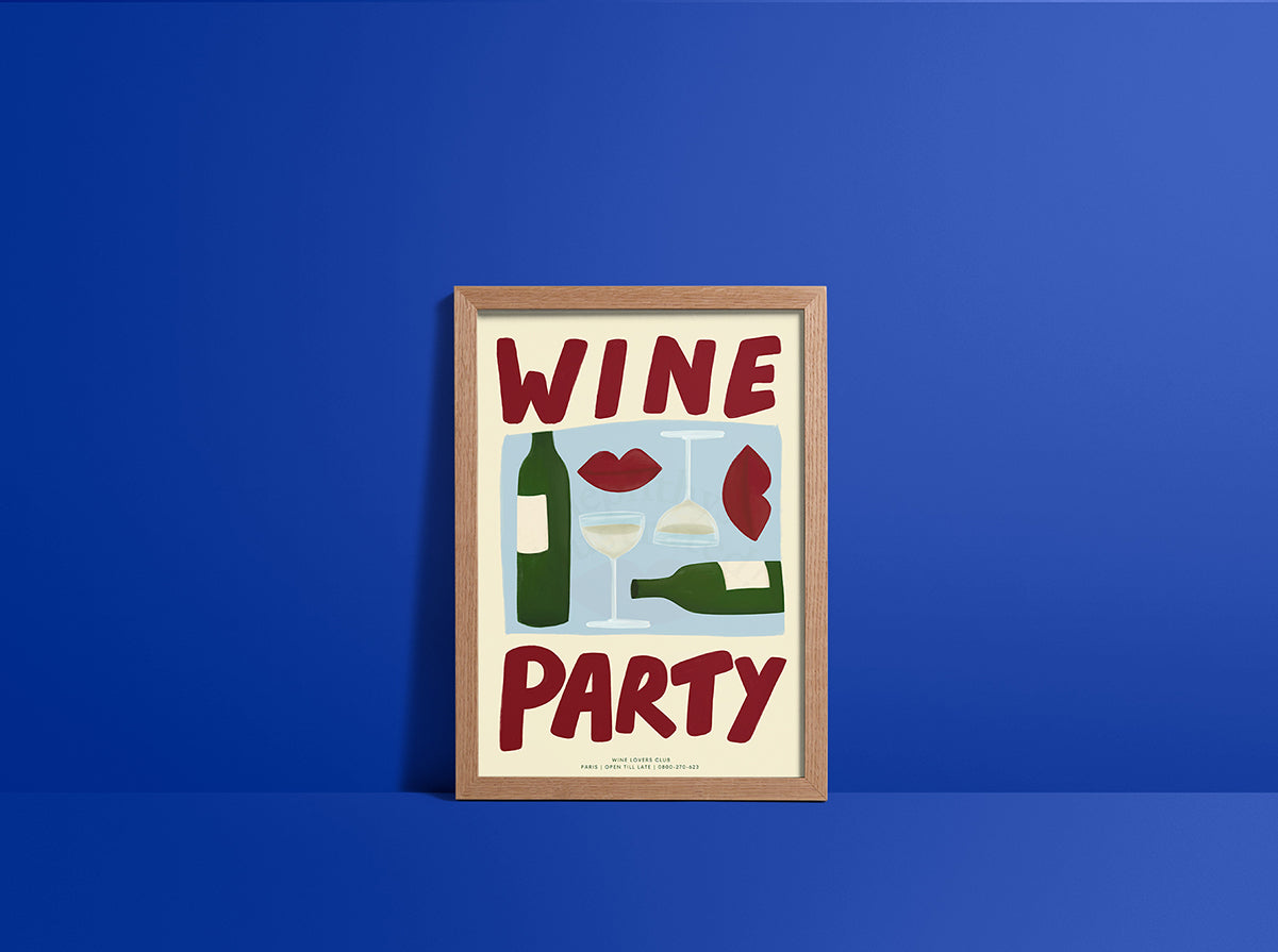Wine party - red on cream edition