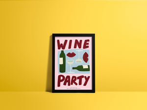 Wine party - red on pink edition