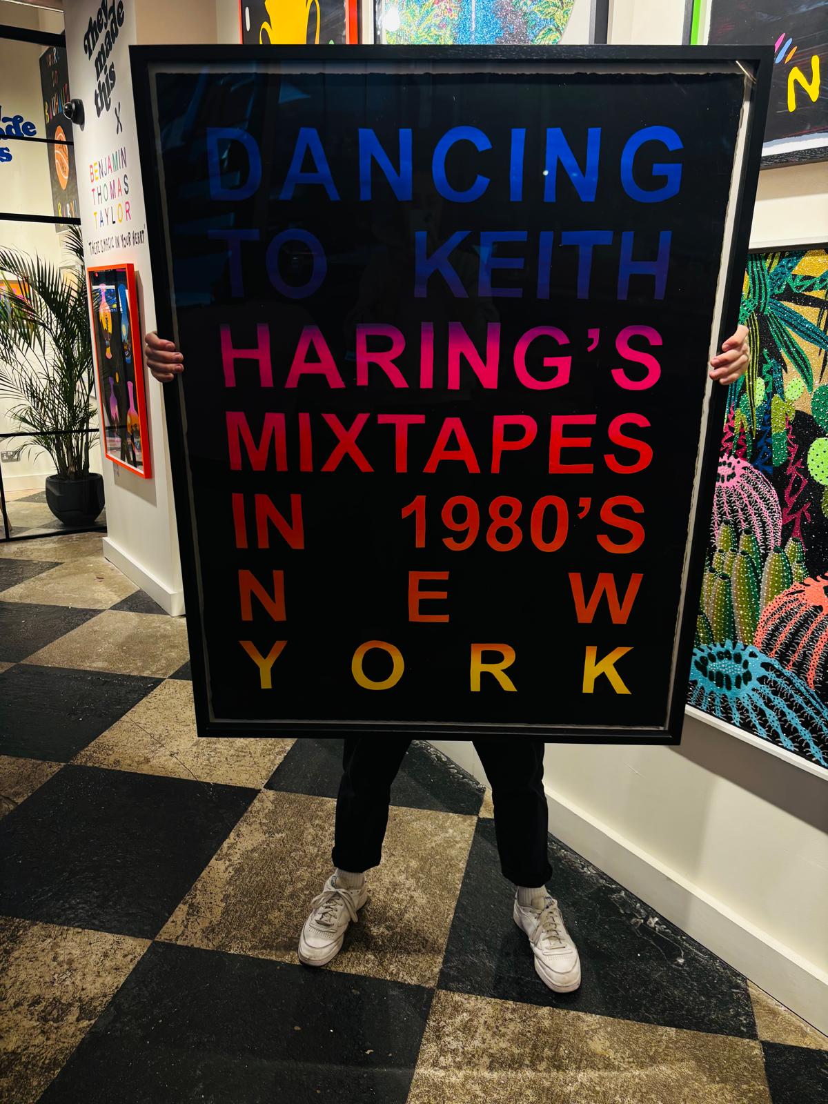 Dancing To Keith Haring's Mixtapes In 1980's New York BLACK - original painting