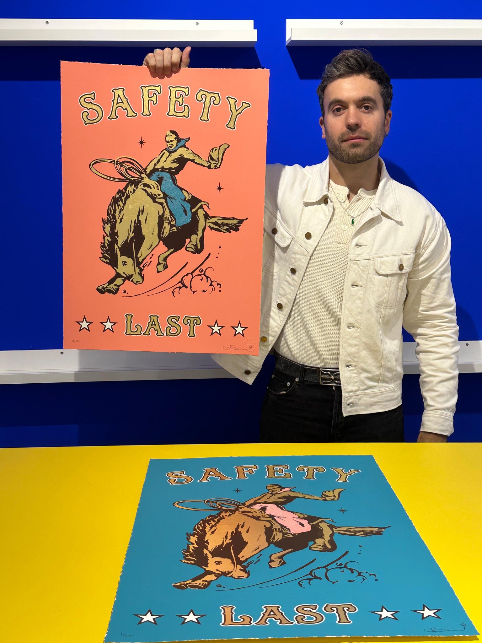 Safety Last (Coral) screen print