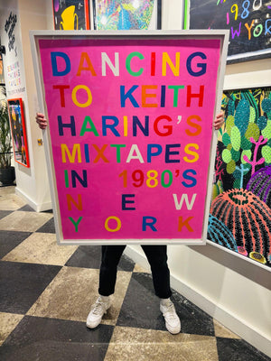 Dancing To Keith Haring's Mixtapes In 1980's New York - original painting