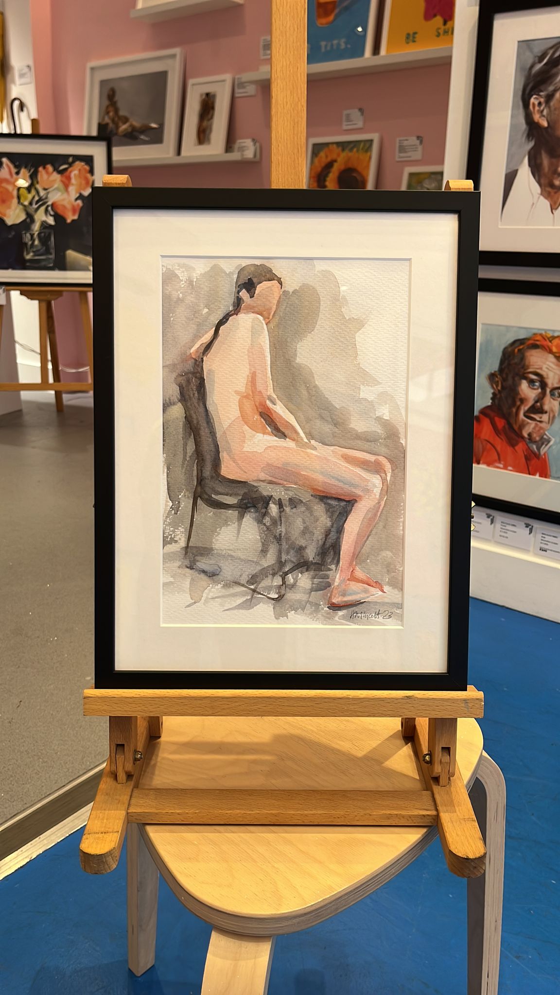 Seated nude - Original Painting