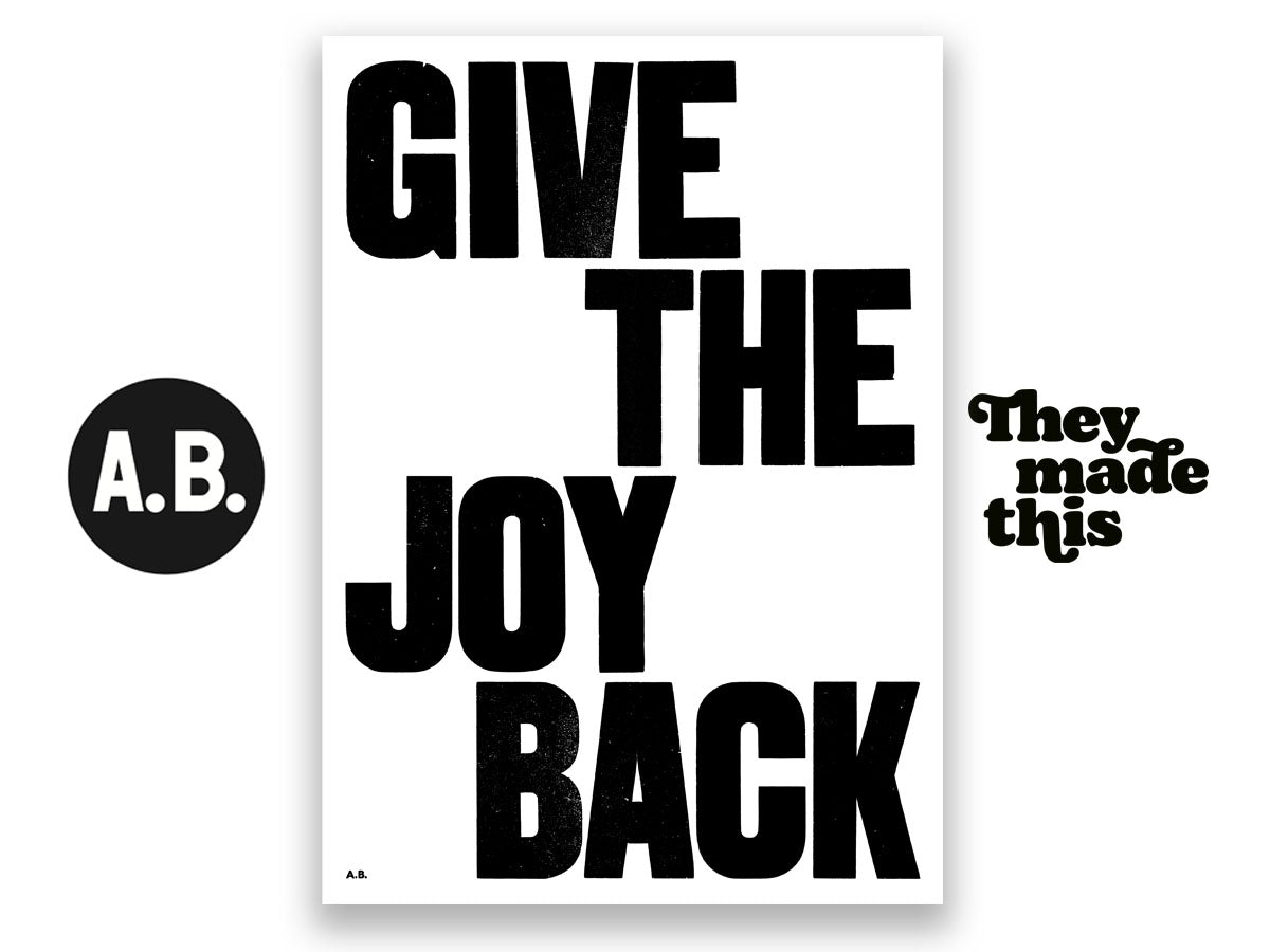 GIVE THE JOY BACK (Black staggered)