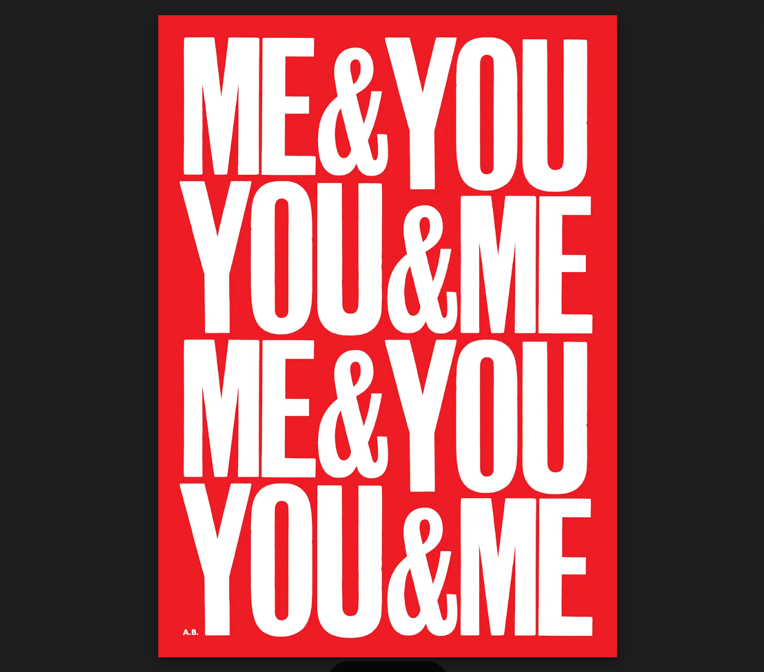 ME & YOU YOU & ME (Red/white)