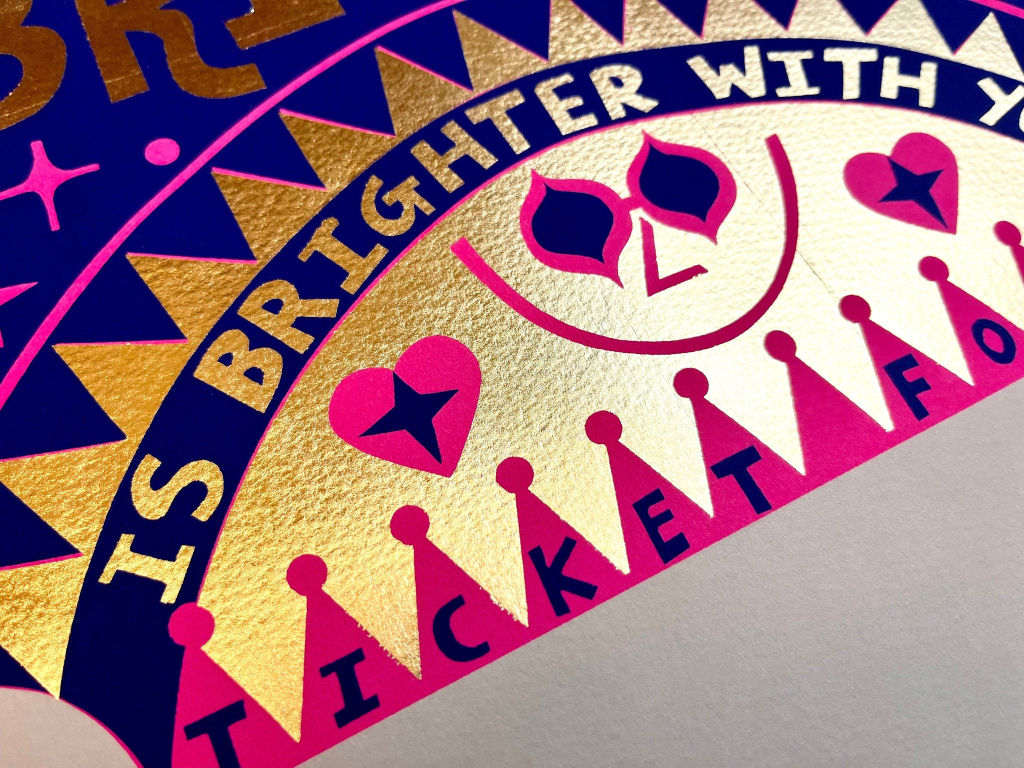BRIGHTON IS BRIGHTER WITH YOU (pink, purple and gold)
